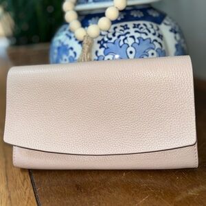 Nordstrom Pebbled Leather Wallet Clutch – Pink, Stylish & Chic